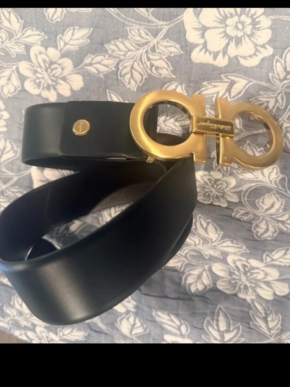 Salvatore Ferragamo Gold Double Gancini Belt Buckle